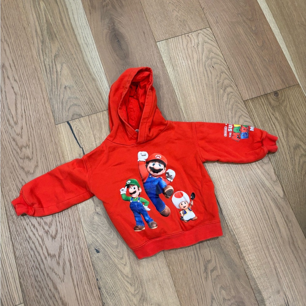 H&M Super Mario Movie Red 3y-4y Hoodie